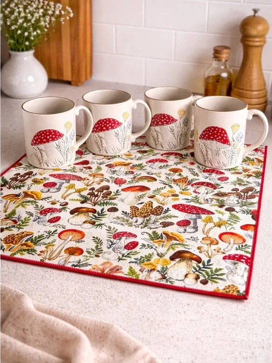 4 Mushroom Cottagecore Mugs | Spectrum Designz | Rustic Farmhouse Coffee Cups - Picture 2 of 16